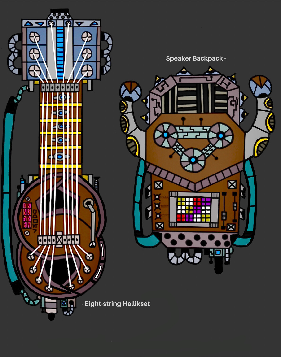 ArtStation - Futuristic Guitar - Concept Development