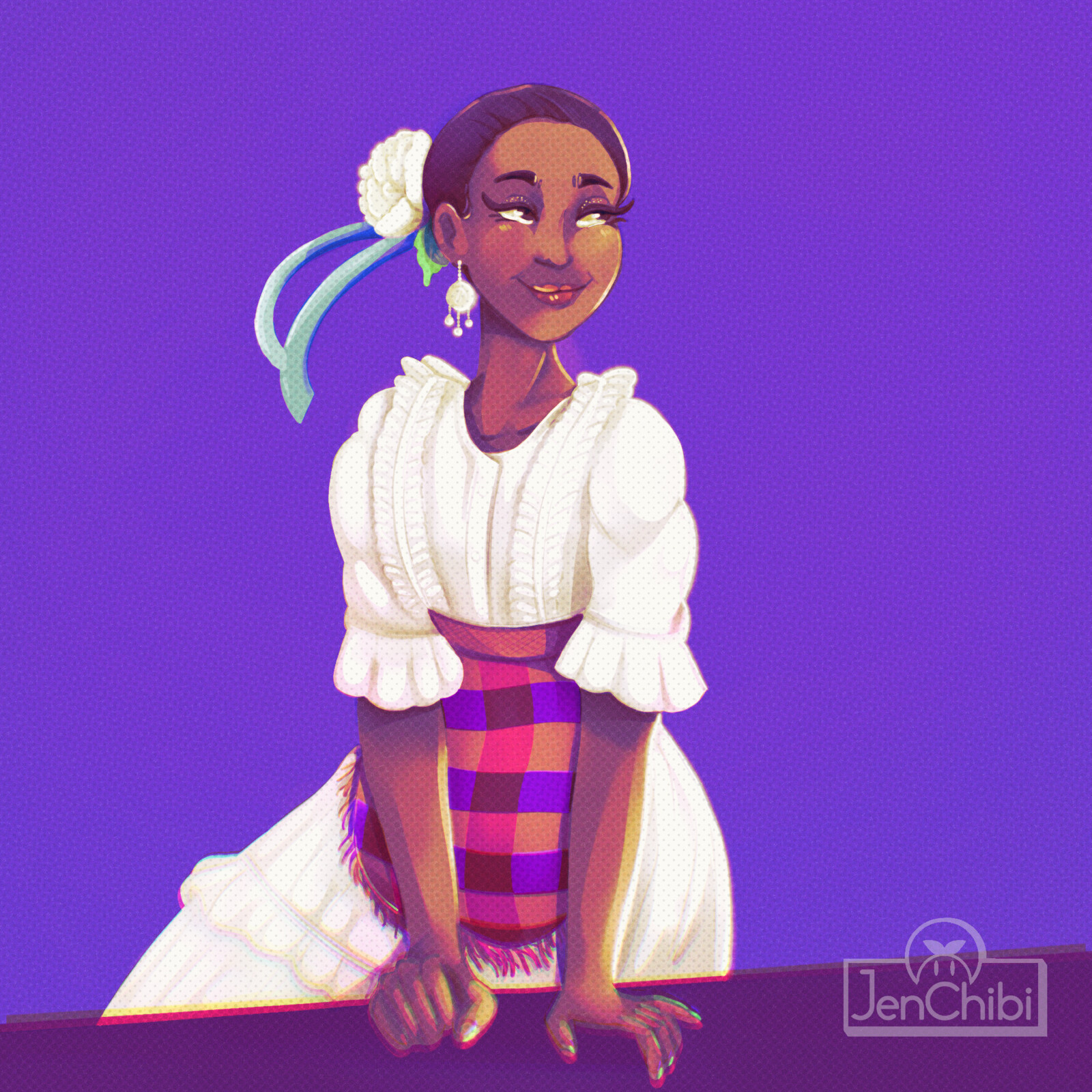 Señorita de blanco