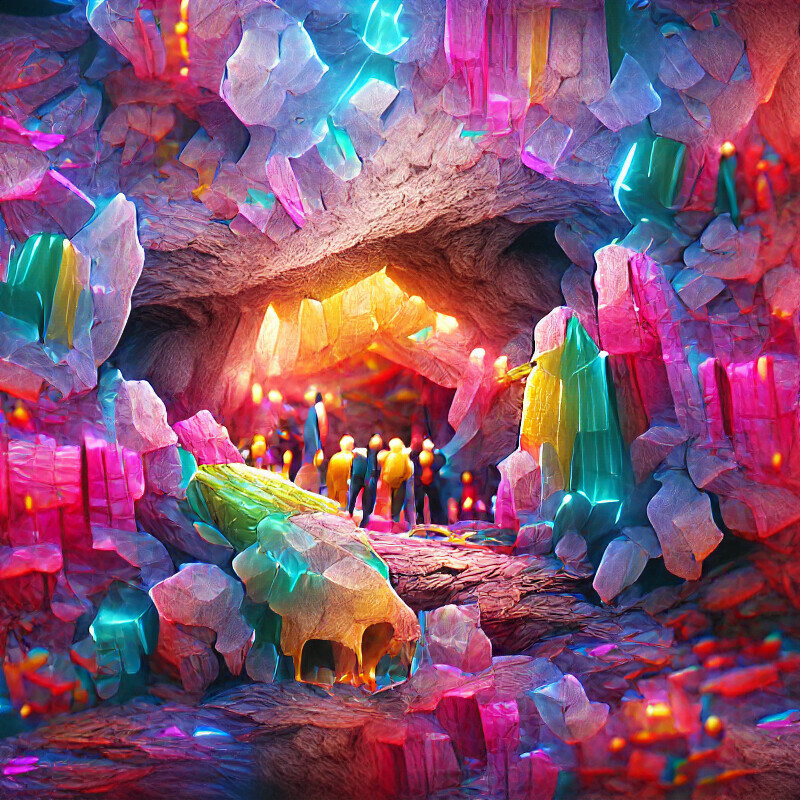 ArtStation Colorful Crystal Cave
