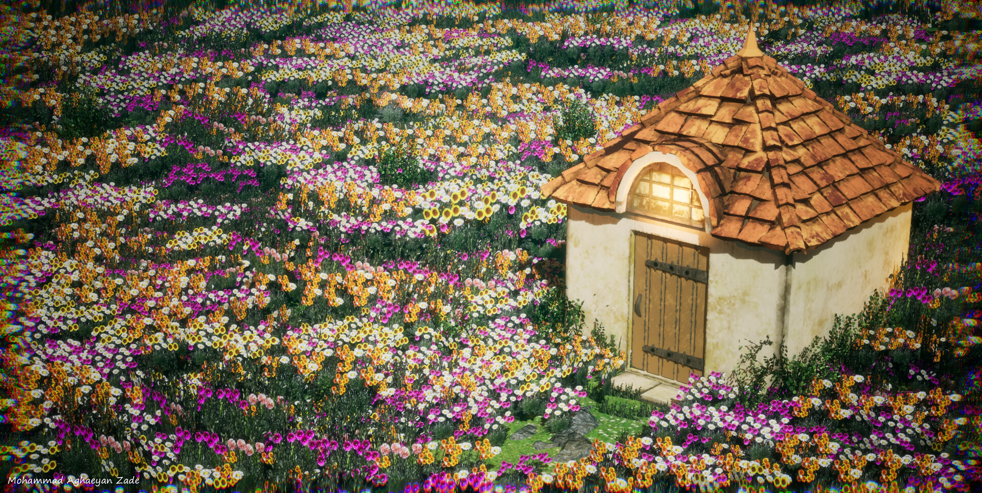 ArtStation - howl's moving castle cottage Scene