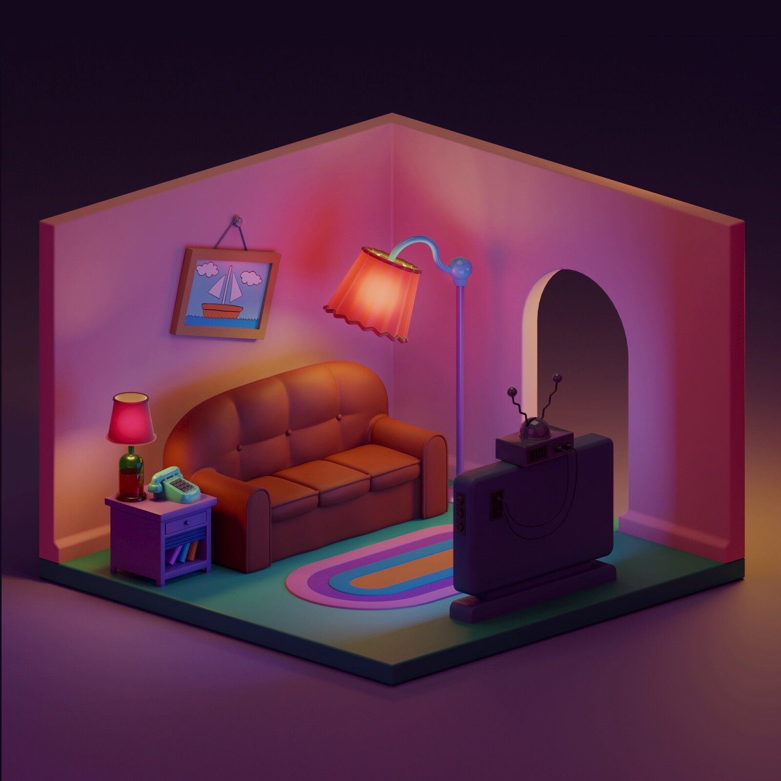 Simpsons Living Room