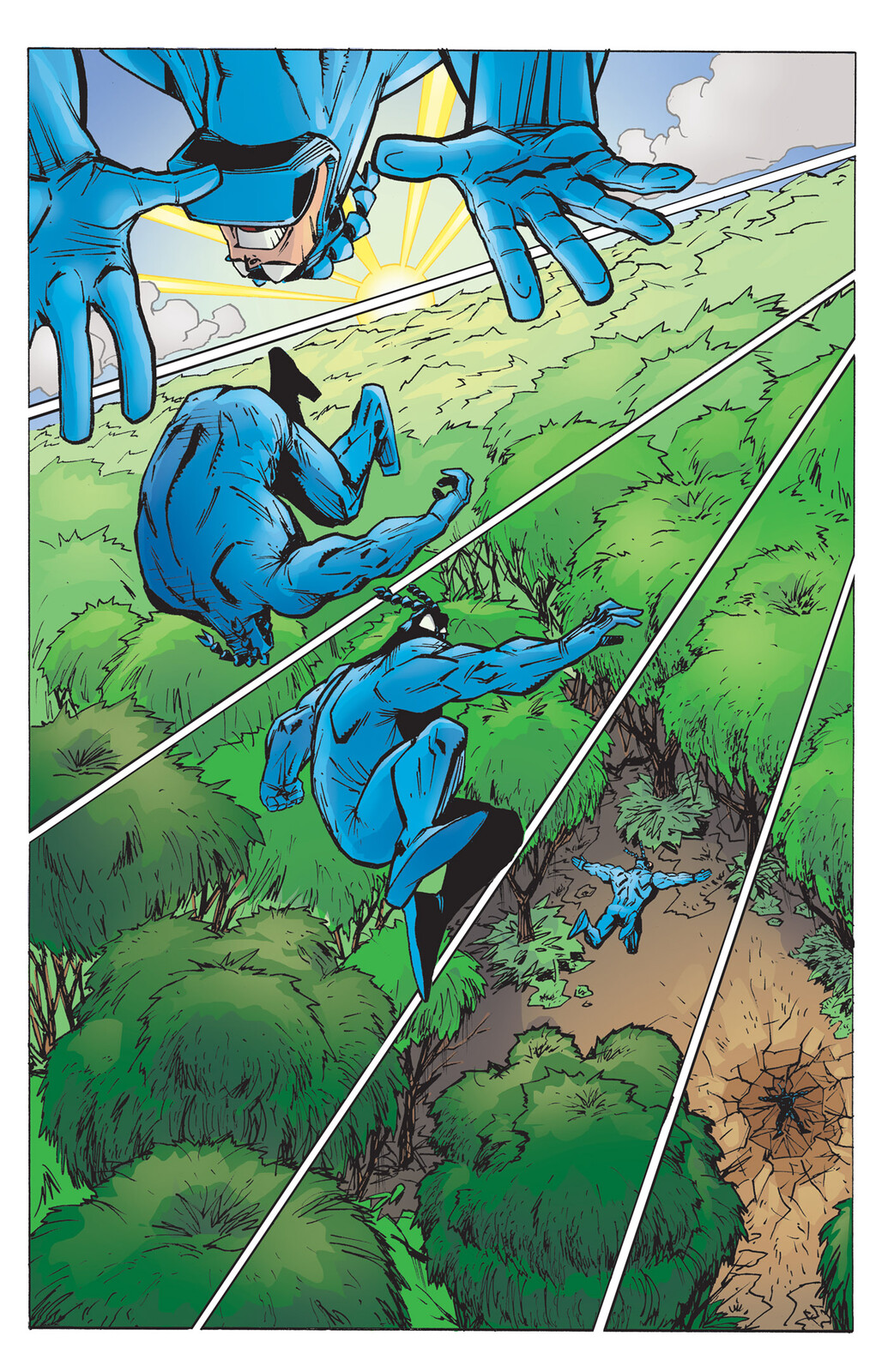 In Borneo Reborn Page 5 by Ian Chase Nichols
The Tick is Copyright © Ben Edlund, All other characters are Copyright © New England Comics