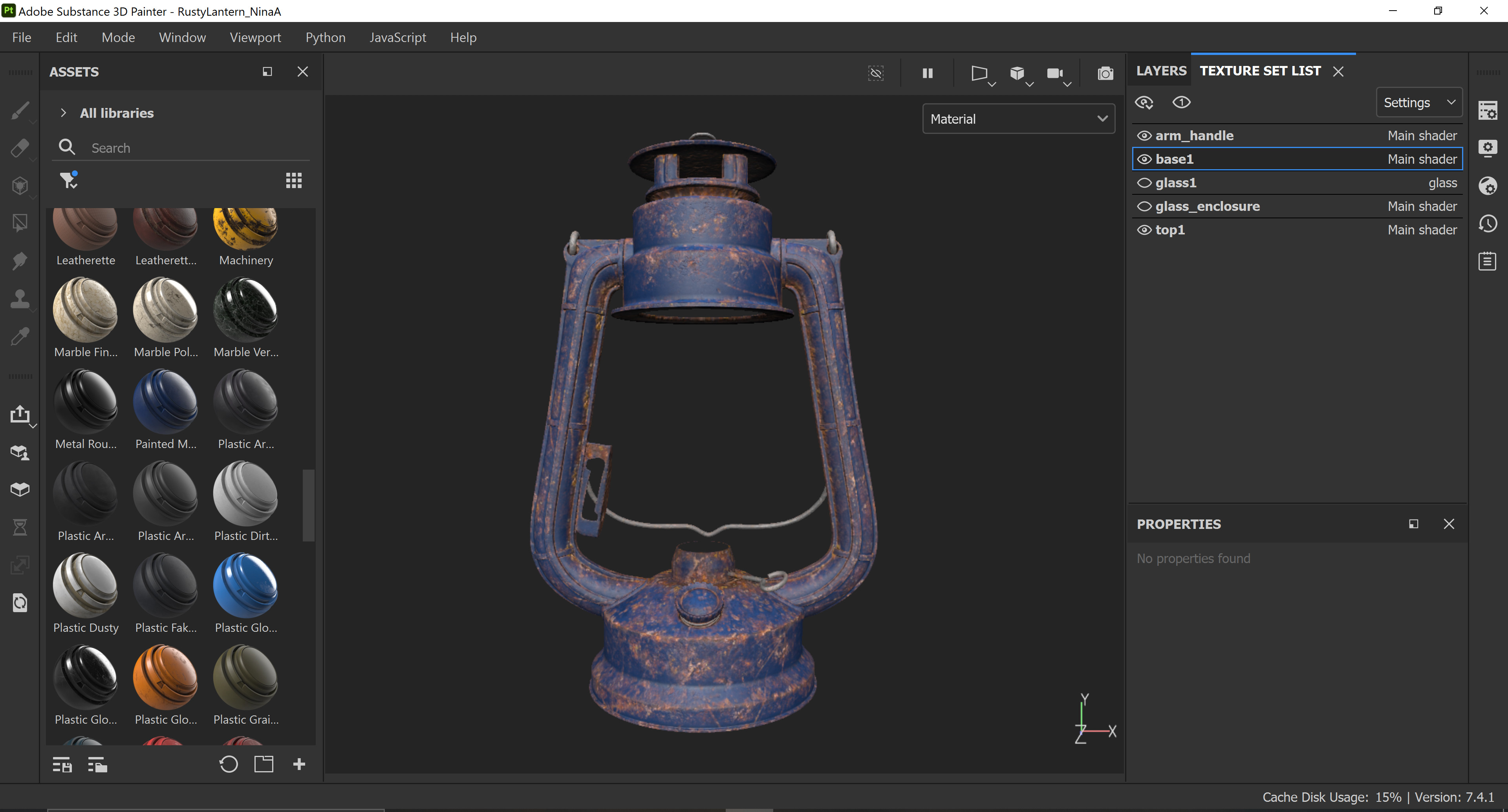 Arms and Top with Dirt Smart Material