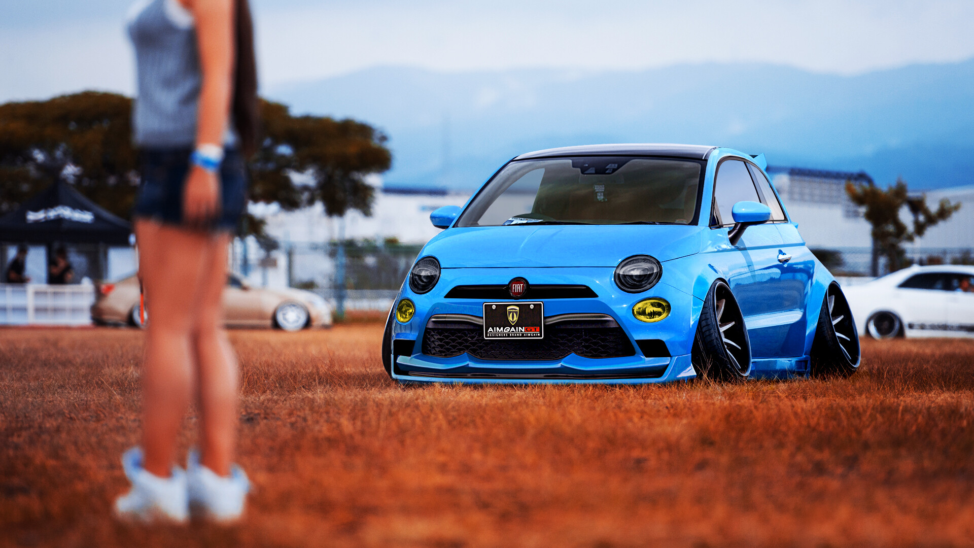 Fiat 500 Blue