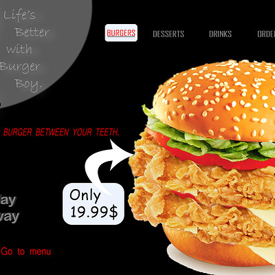 Akshath rao burger website ux ui design