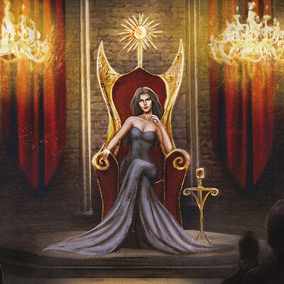 Vii morte ddd queen throne painting s