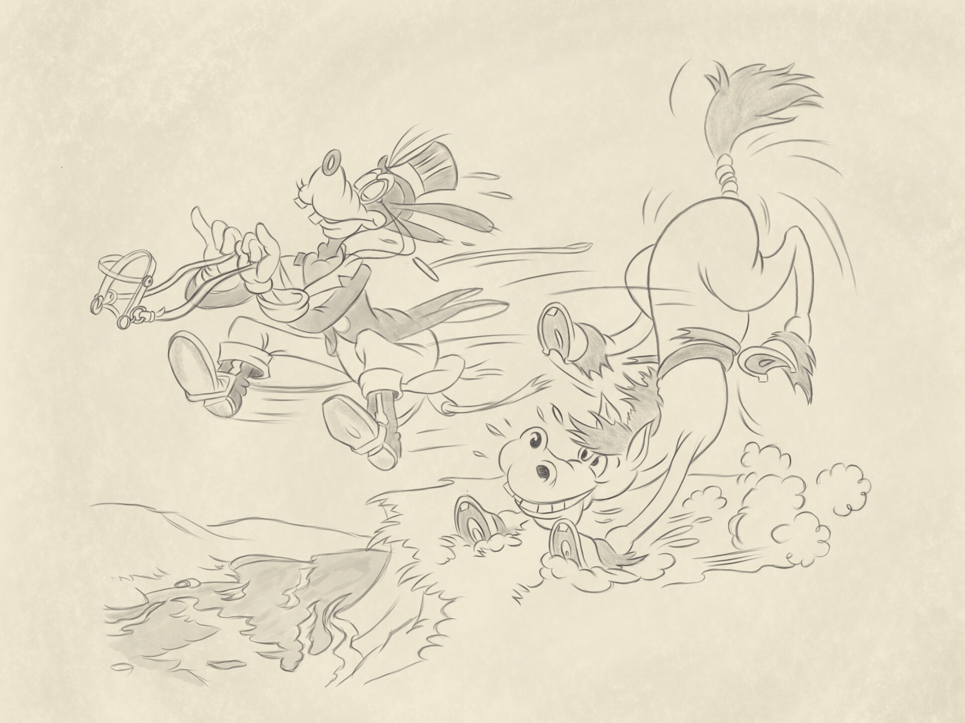 ArtStation Goofy from how to ride a horse