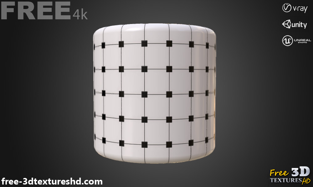 PBR Textures Free Download - Ceramic Black White Square Tiles Seamless ...