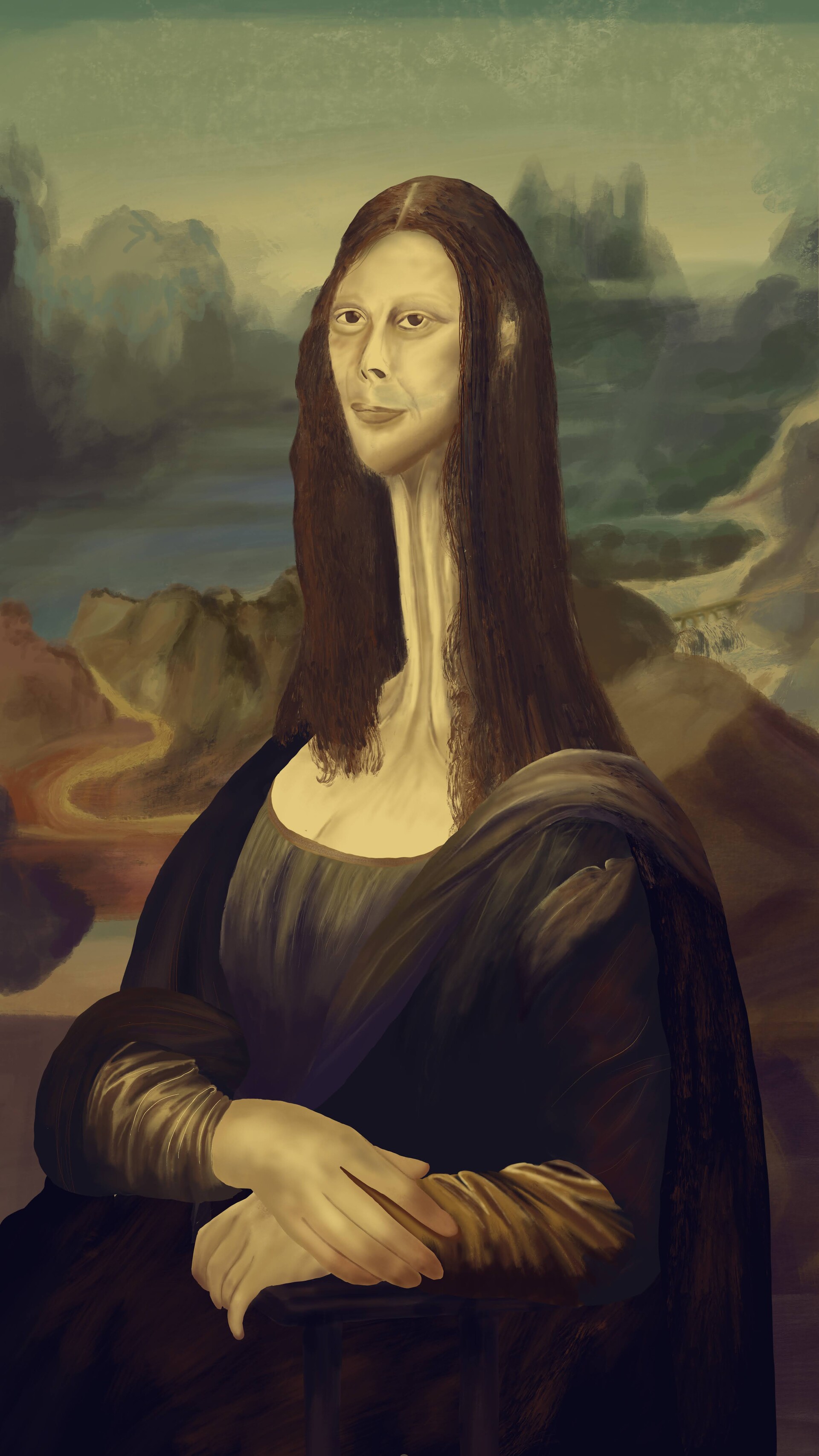 ArtStation Long Neck Mona Lisa