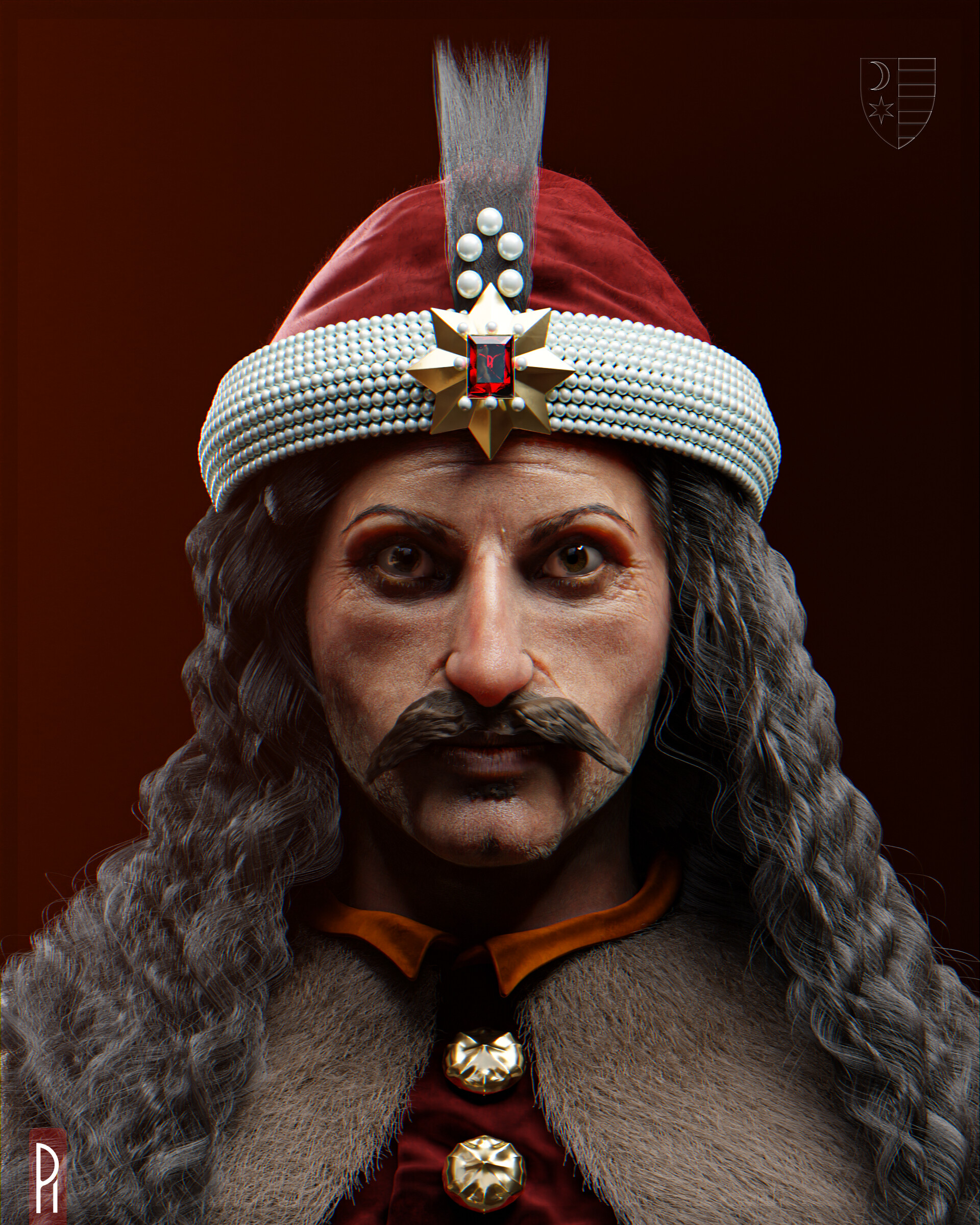 Panos Pagonis - The Face Of Vlad Dracula In 3D Art