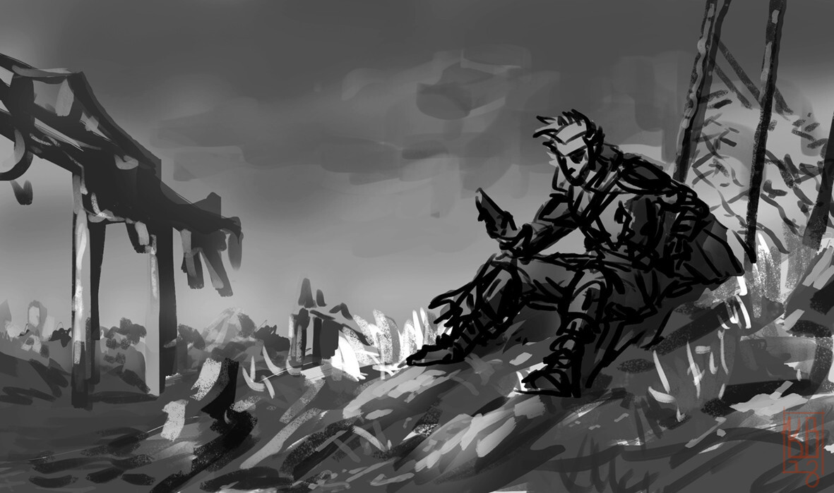 sketch for previous illustration
