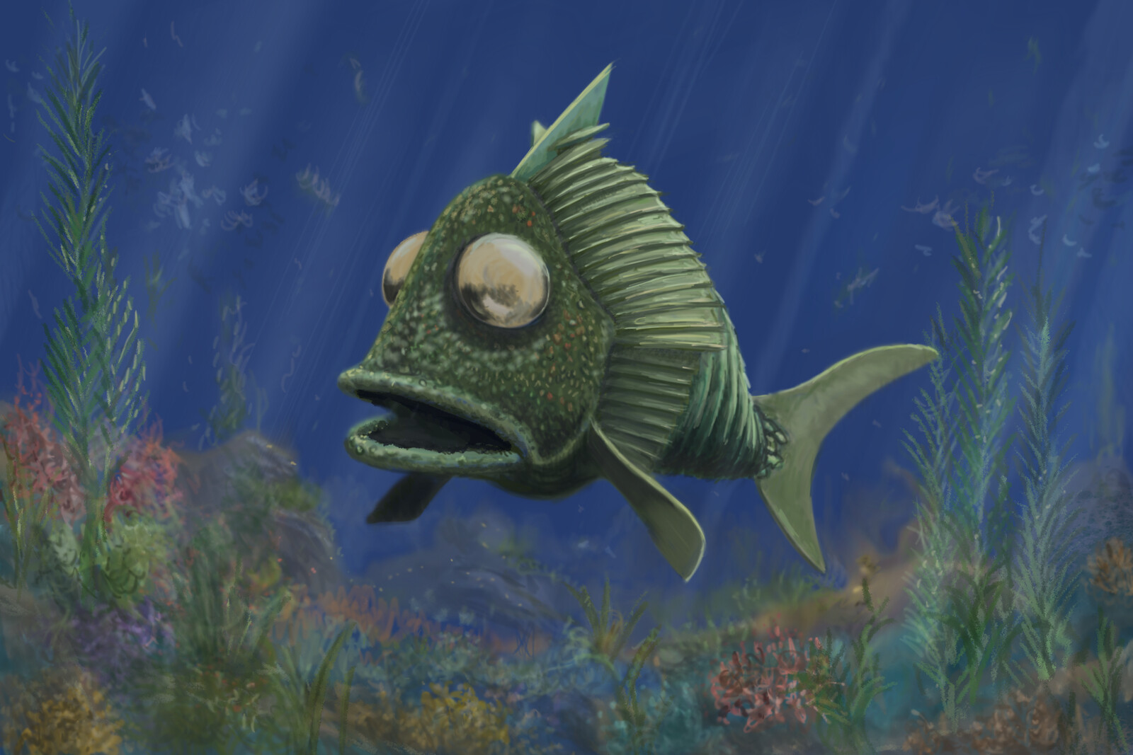 TERROR FISH
From 'Stingray'. The recurring enemy of Troy Tempest was TITAN, who  had a fleet of these mechanical fish, piloted by Aquaphibians.  