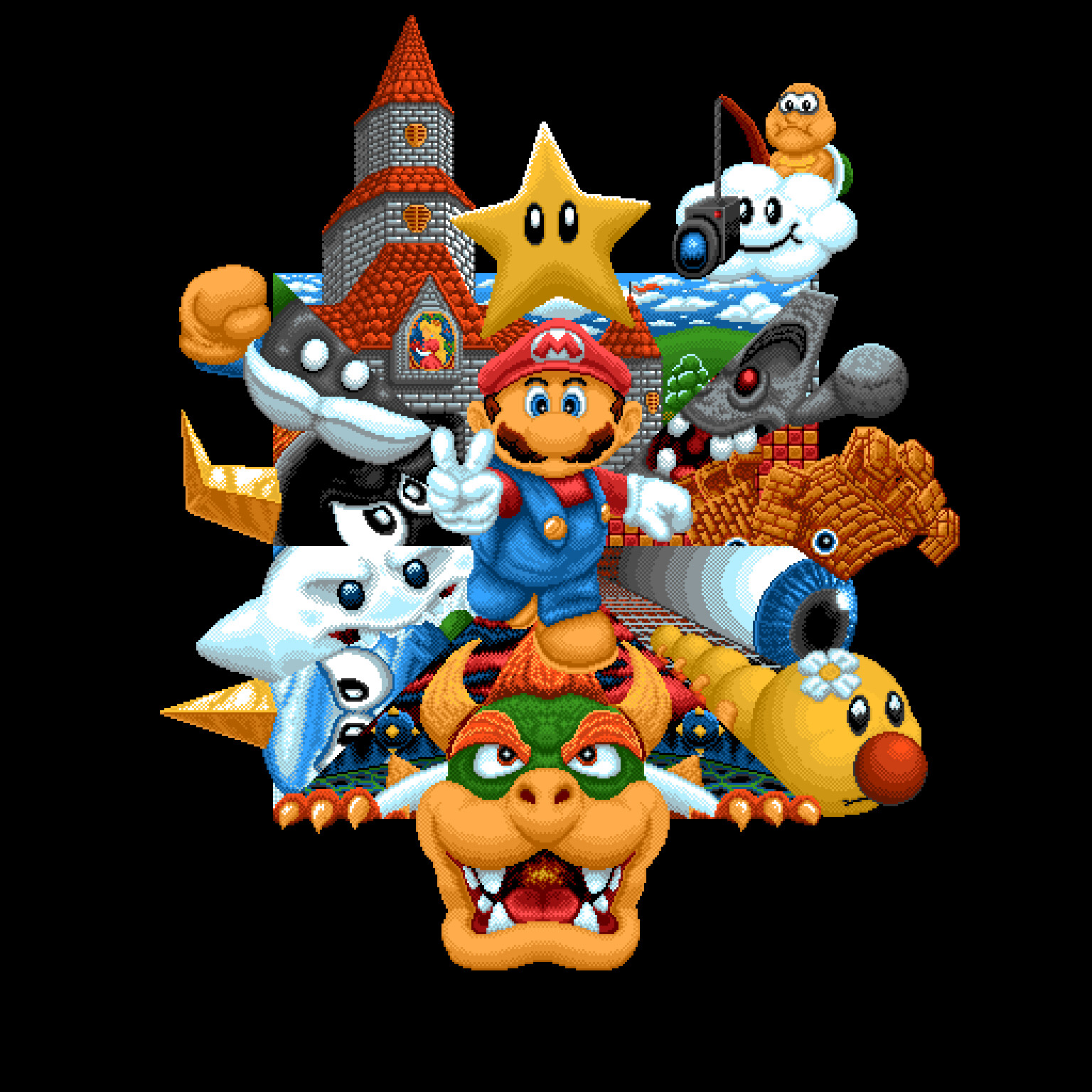 ArtStation - Super Mario 64 - Pixel Art