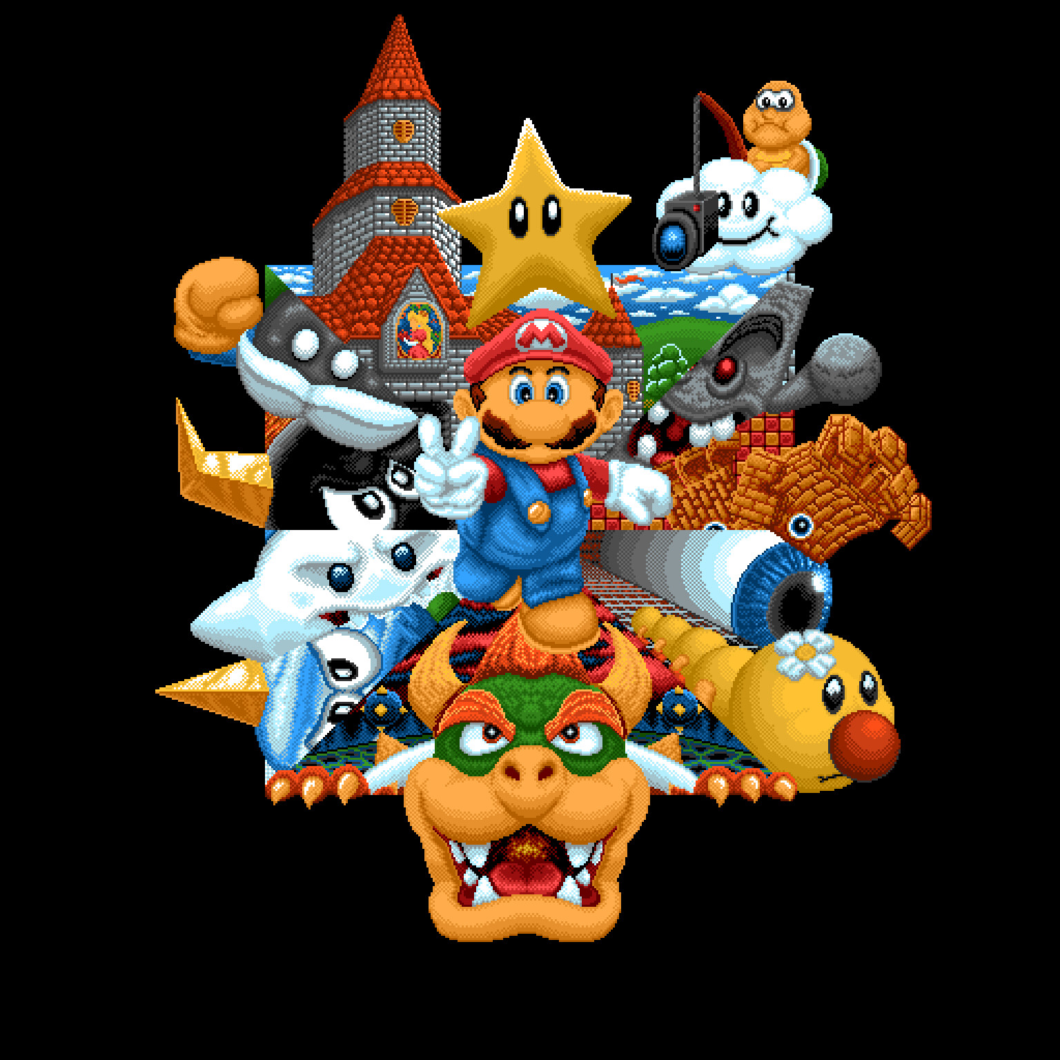 ArtStation Super Mario 64 Pixel Art