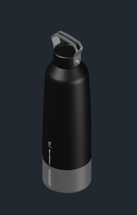 ArtStation - Quechua Water Bottle - AutoCAD 3D