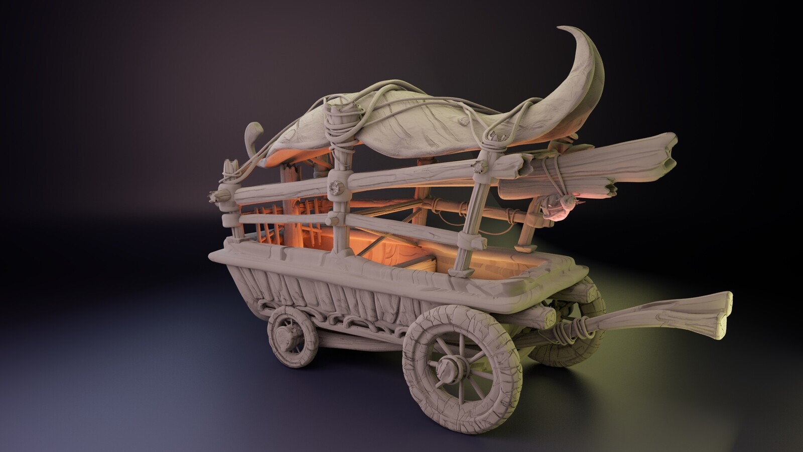 A render with no materials to showcase the final sculpt. 