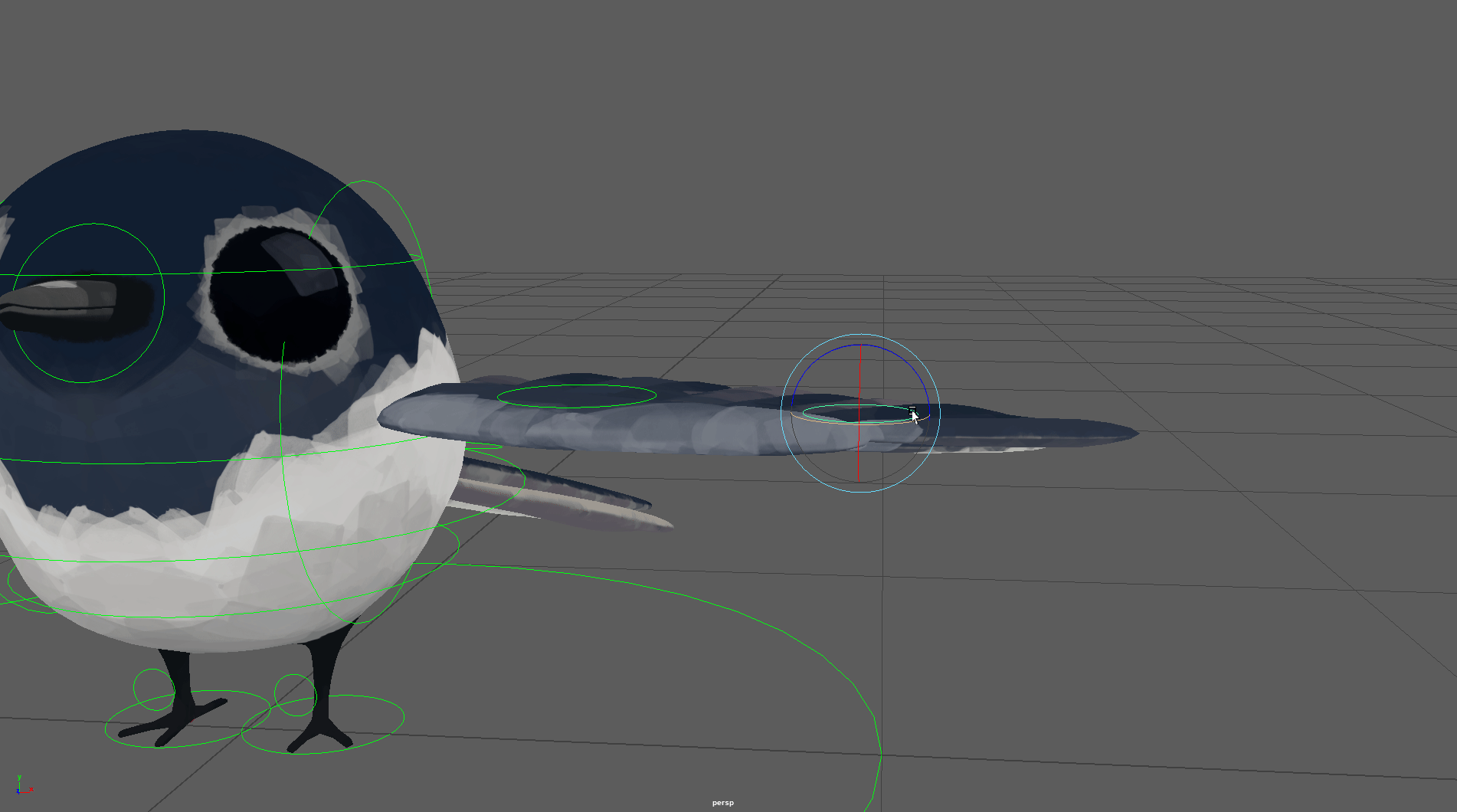 Each feather has it's own weighting for this joint so you naturally get some nice shapes from the wing