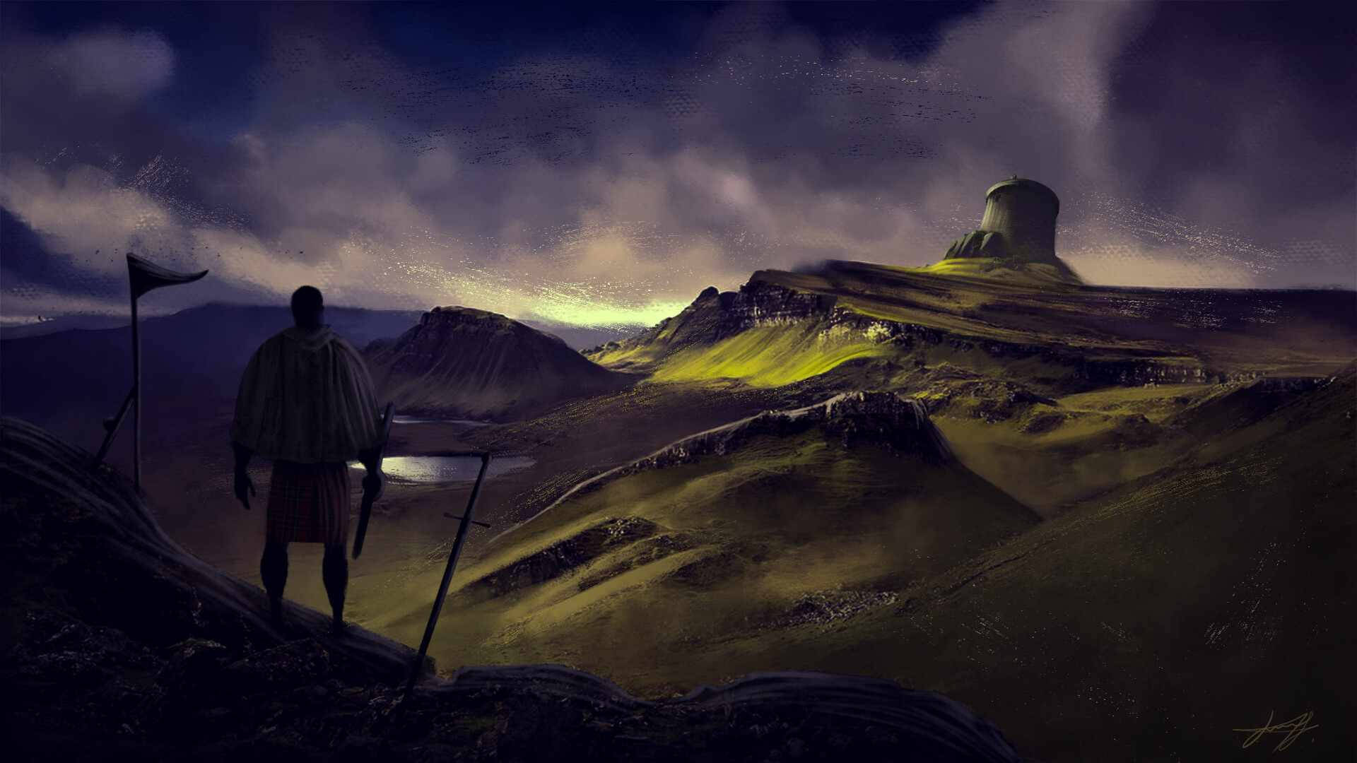 ArtStation Medieval concept art The traces of the war