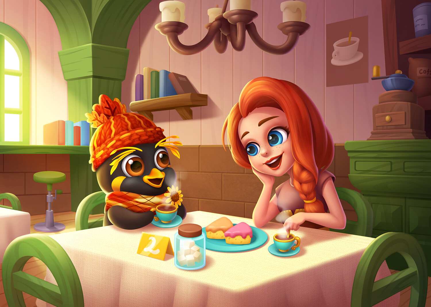 Game Art Outsourcing Studio Concept Art, 2D & 3D Assets Having coffee