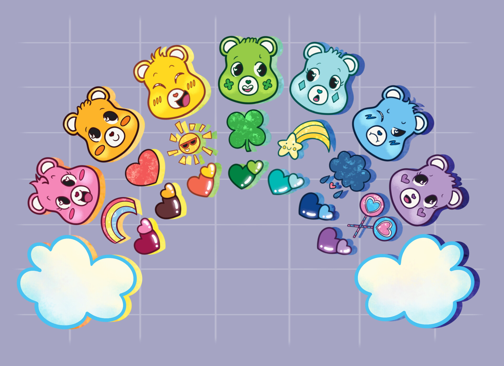 ArtStation Care Bears Like a Rainbow