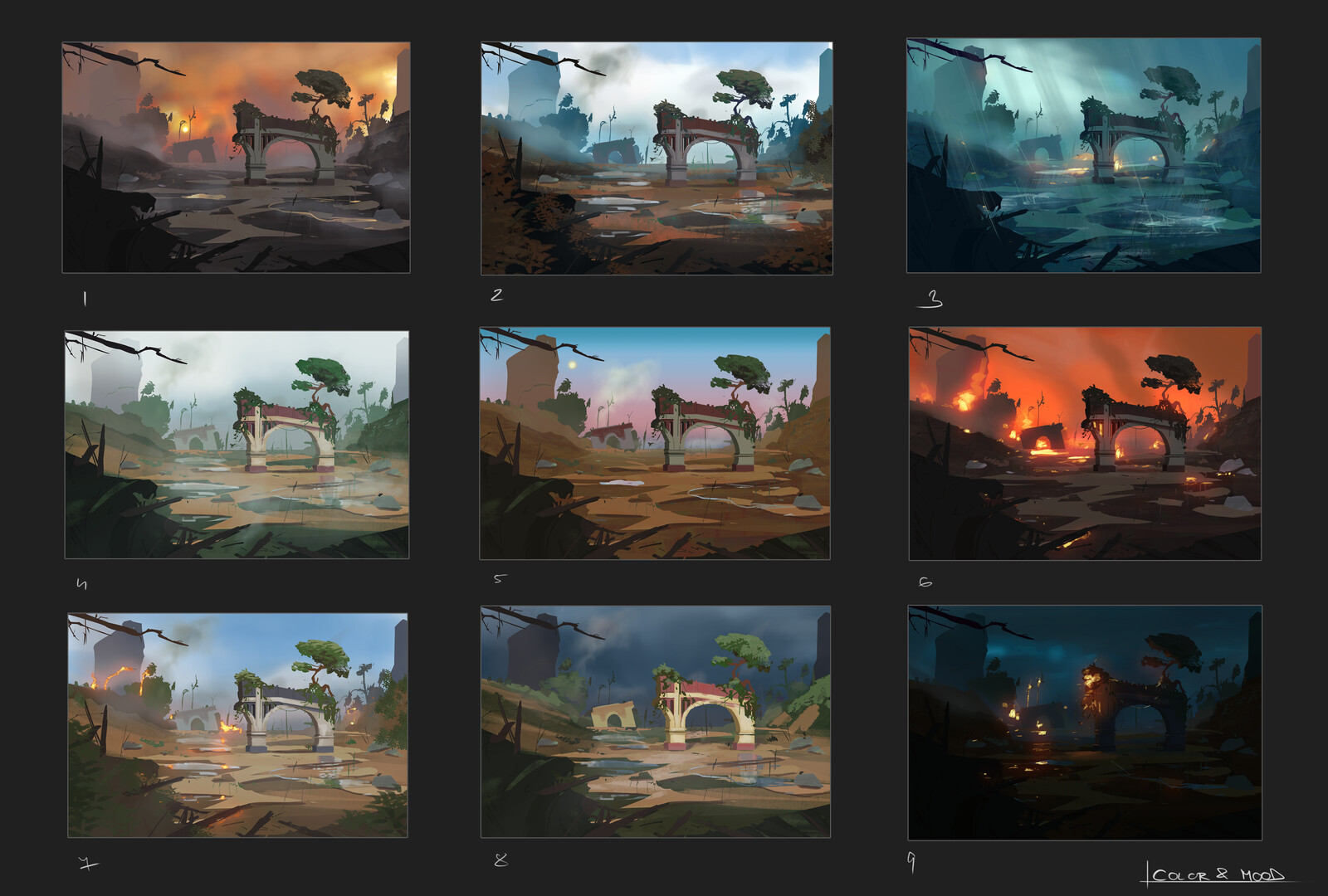 Composition and mood explorations