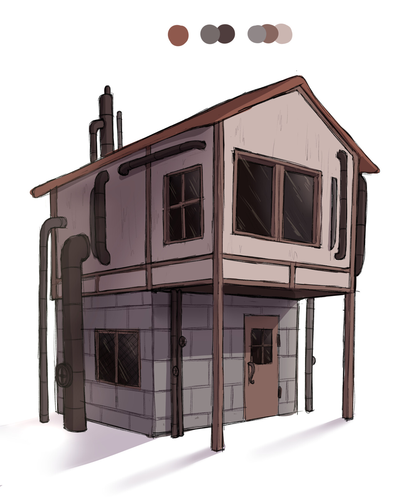 Medieval Steampunk House Concept