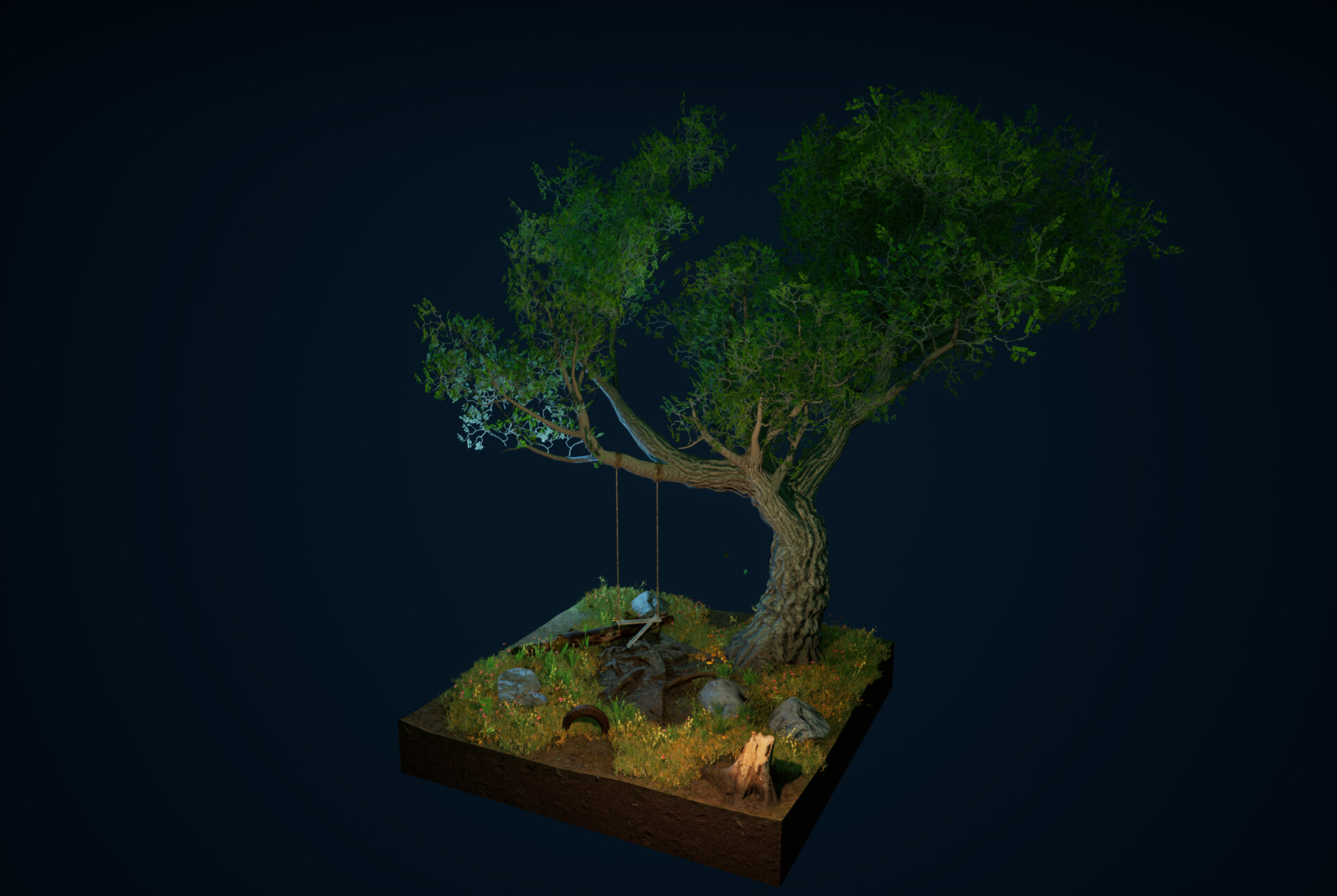 ArtStation Swing Tree Diorama