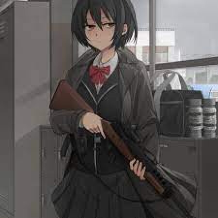 Artstation - Anime Girl Wit A Gun