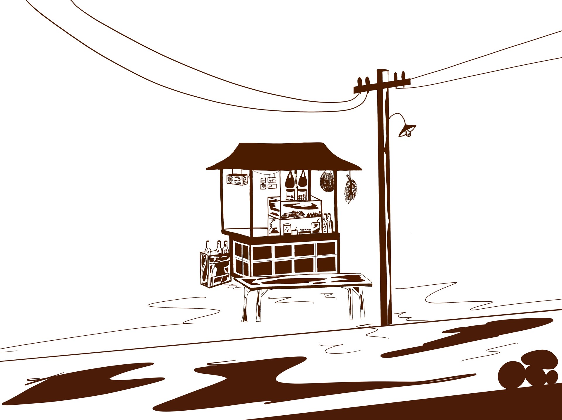 ArtStation - Digital Drawing- Traditional Tea shop