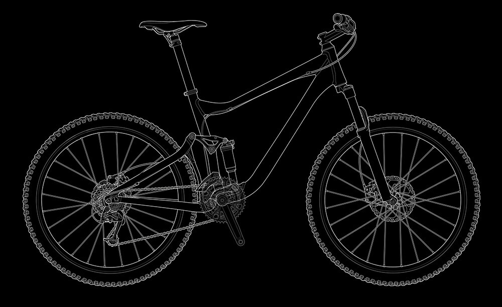 Giant Bicycle suspension technical illustrations