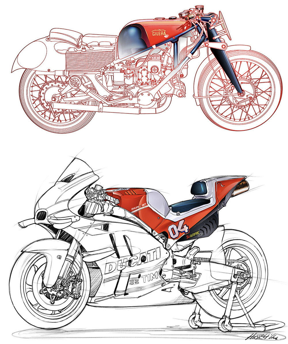 Cycle World Magazine motorcycle Illustrations