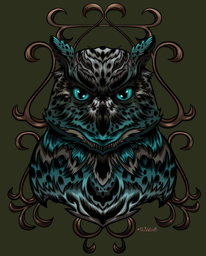 Owl Vector Art Re-Color