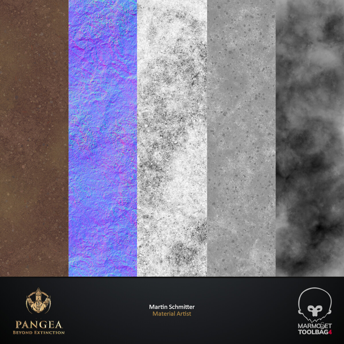 Basecolor, Normal, AO, Roughness, Displacement
