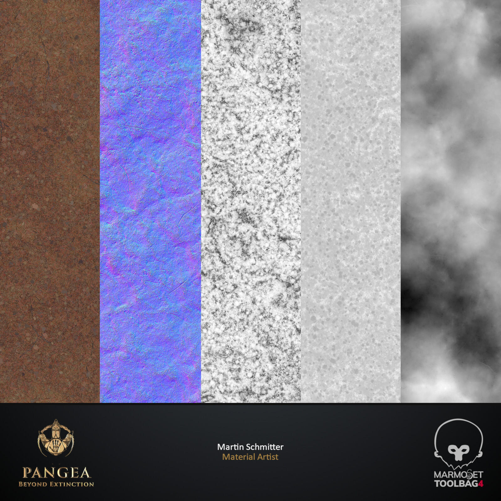 Basecolor, Normal, AO, Roughness, Displacement