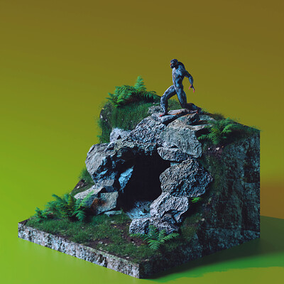 Mr. Silverback - Isometric 3D Art