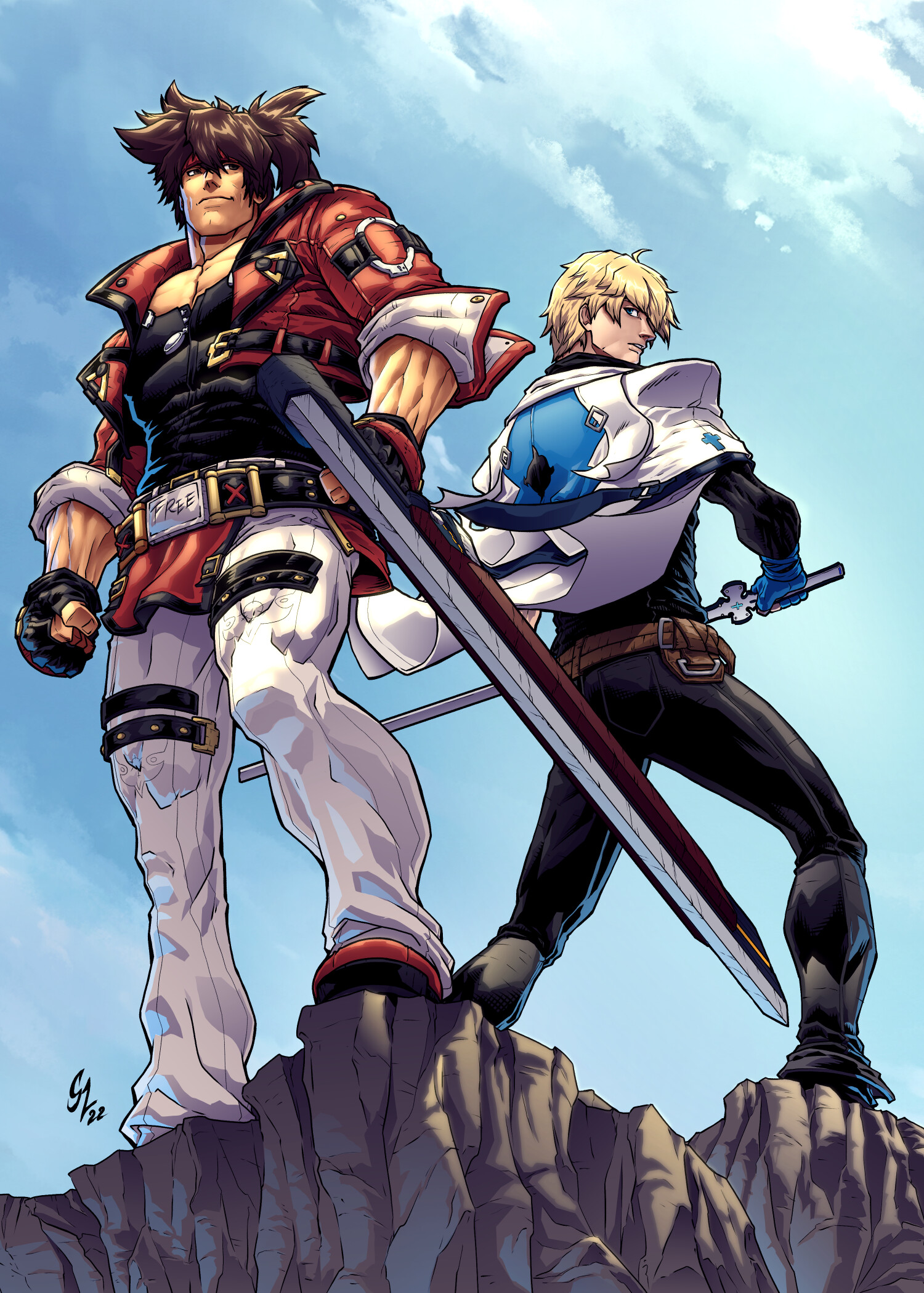 ArtStation - Guilty Gear -STRIVE- Sol Badguy and Ky Kiske
