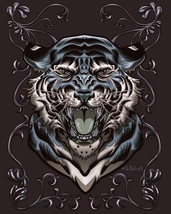 Tiger Vector Illustration Re-Color