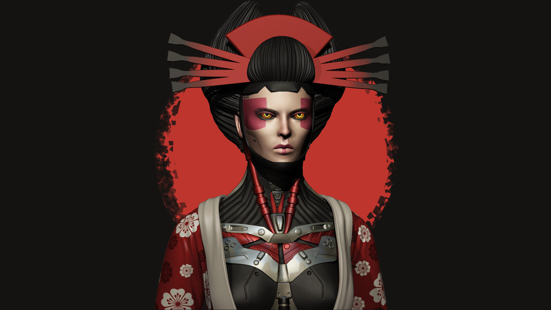 ArtStation - Geisha Cyberpunk