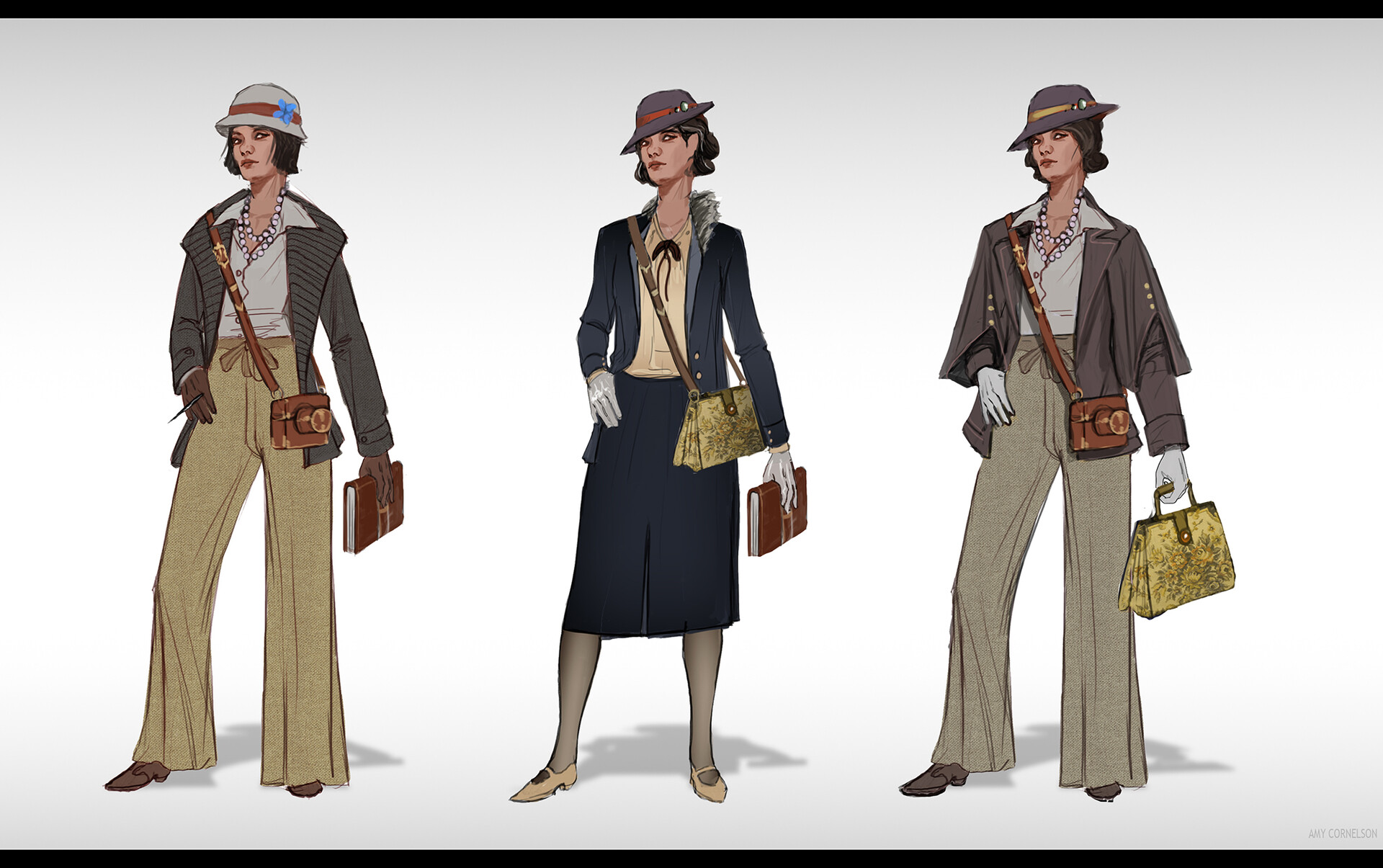 1920s female top reporter costume