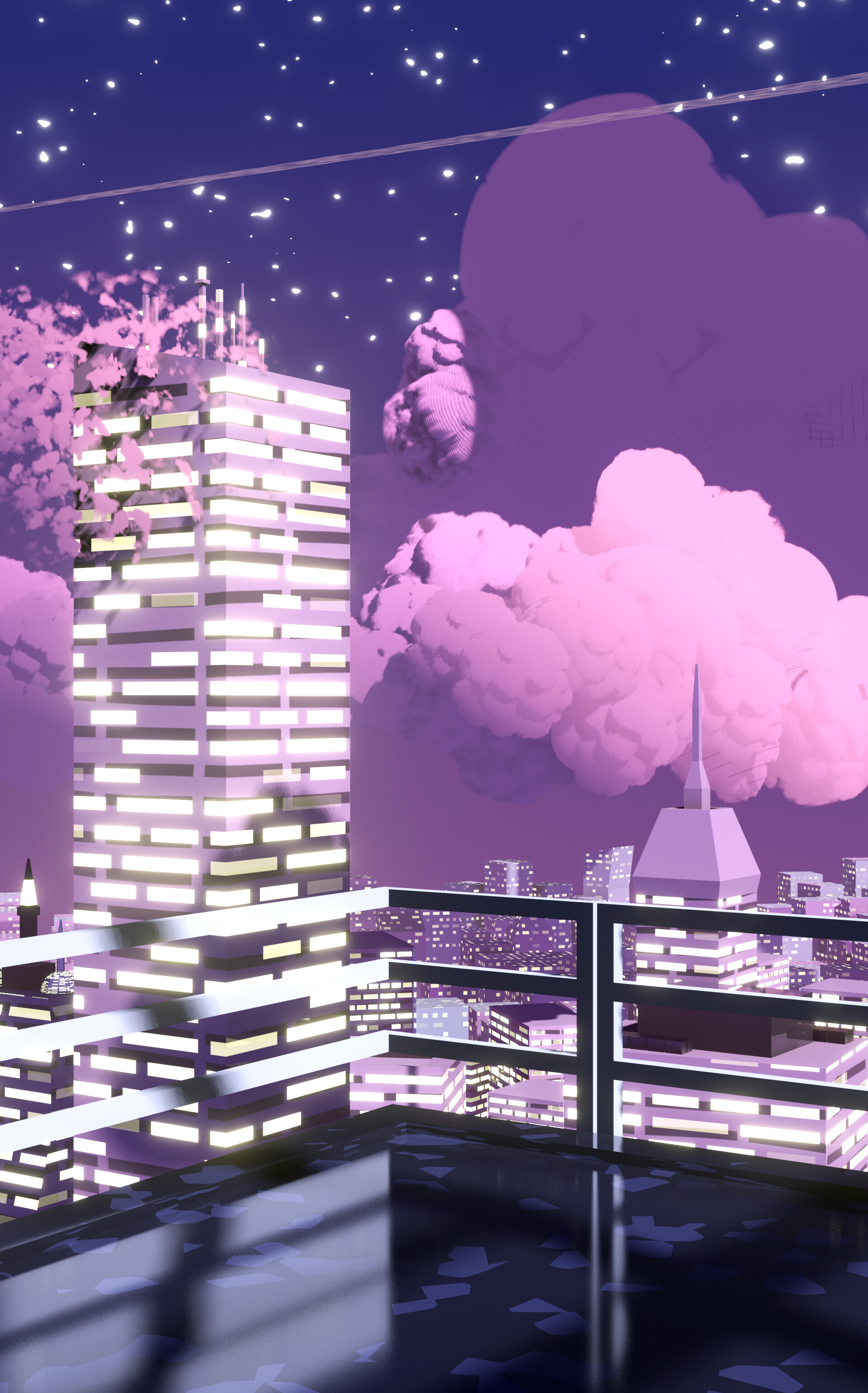 anime style, Modern city buildings with a stock exchange board in the  background , Anime style no watermark Stock Illustration | Adobe Stock