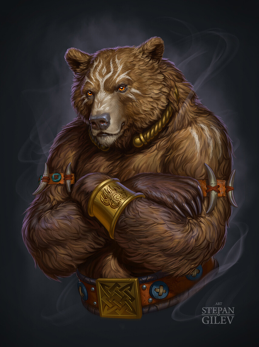ArtStation "The Guardian Bear. " Медведьхранитель