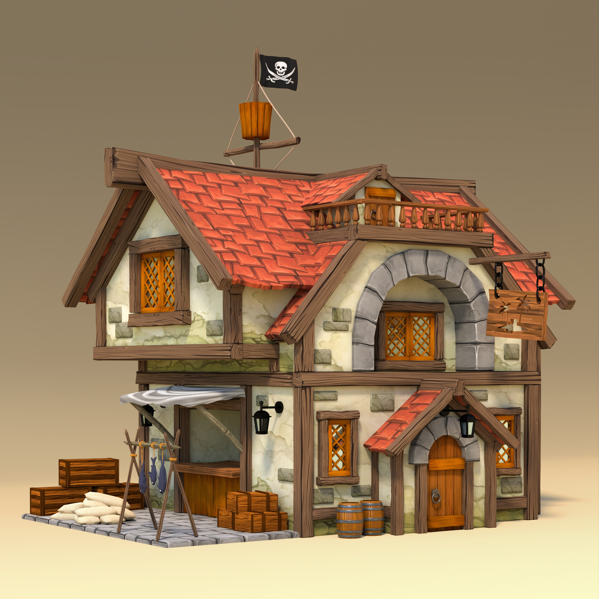ArtStation Pirate tavern