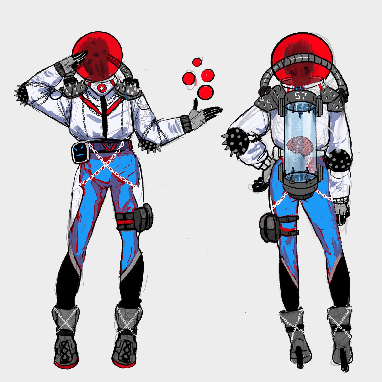An old character design of a space related character