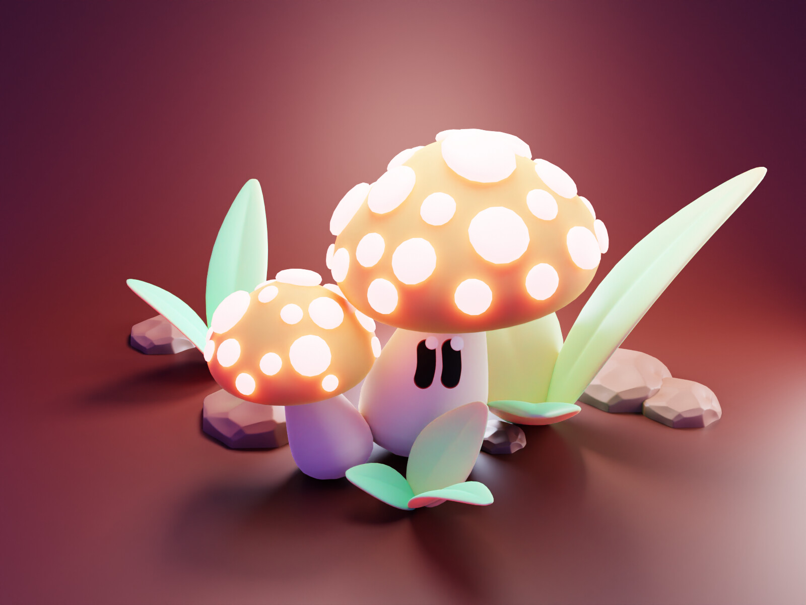 ArtStation - Cute Mushroom 3D Model