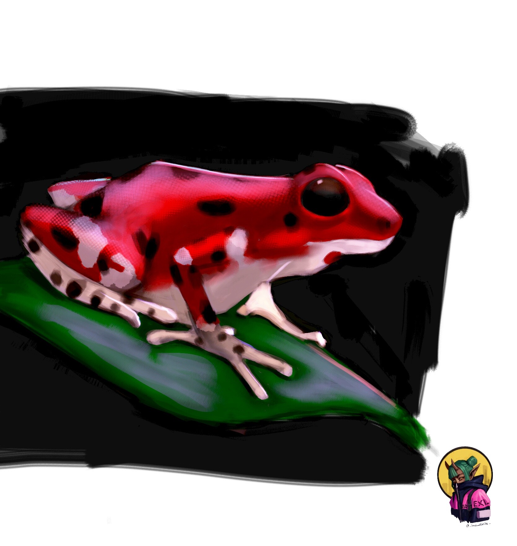 ArtStation - Strawberry poison dart frog