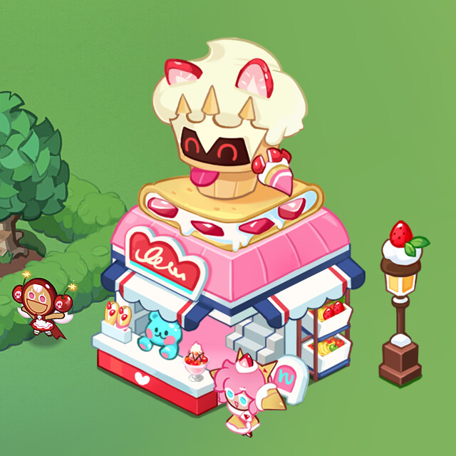 ArtStation - 쿠키런킹덤 딸기크레페맛 쿠키 데코 팬아트 Artstation - 쿠키런킹덤 딸기크레페맛 쿠키 데코 팬아트
