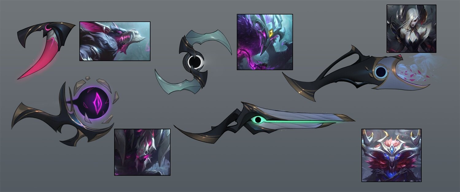 Weapon Explorations - had the idea that Alune "borrows" powers of the old gods to empower the guns