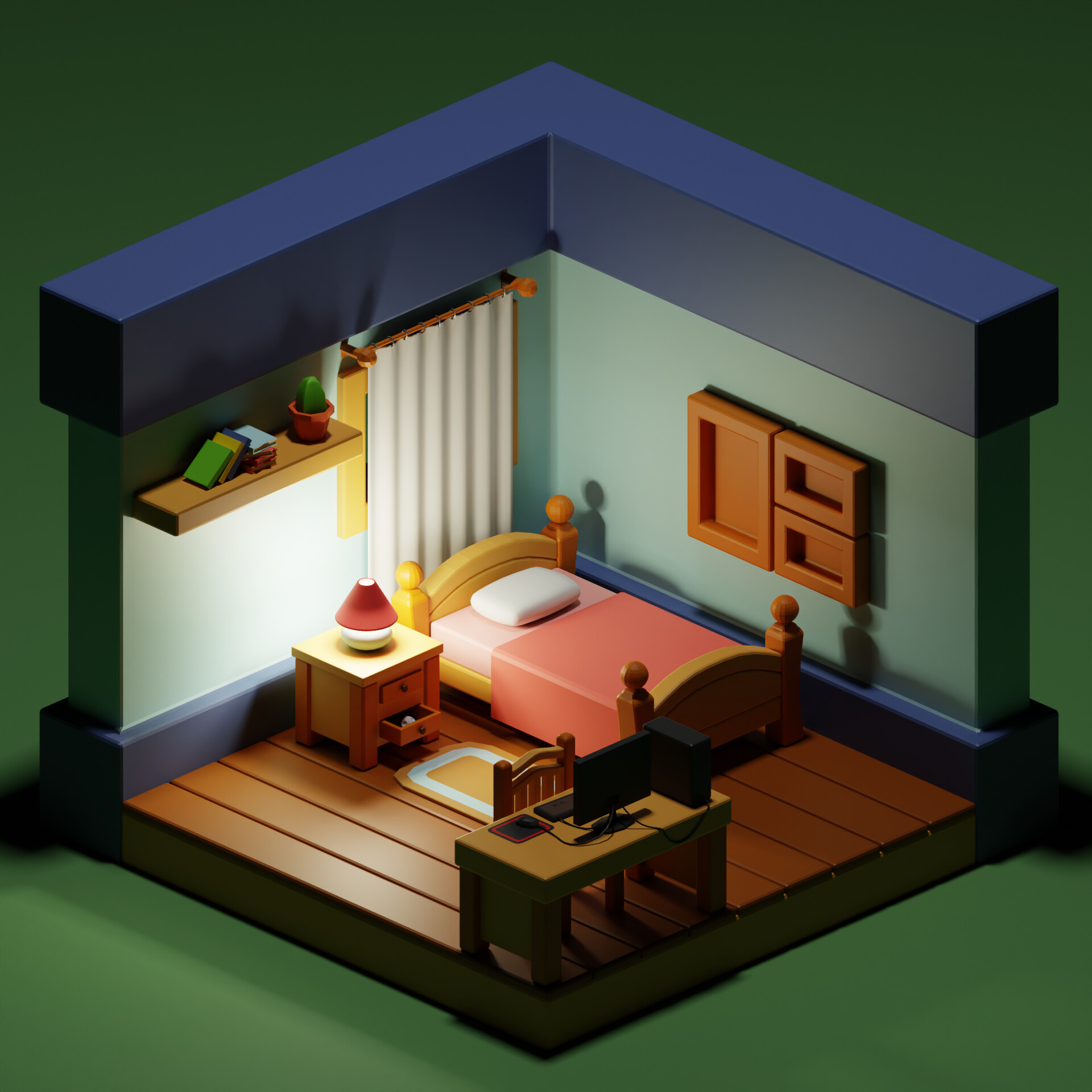 ArtStation - Low Poly Room