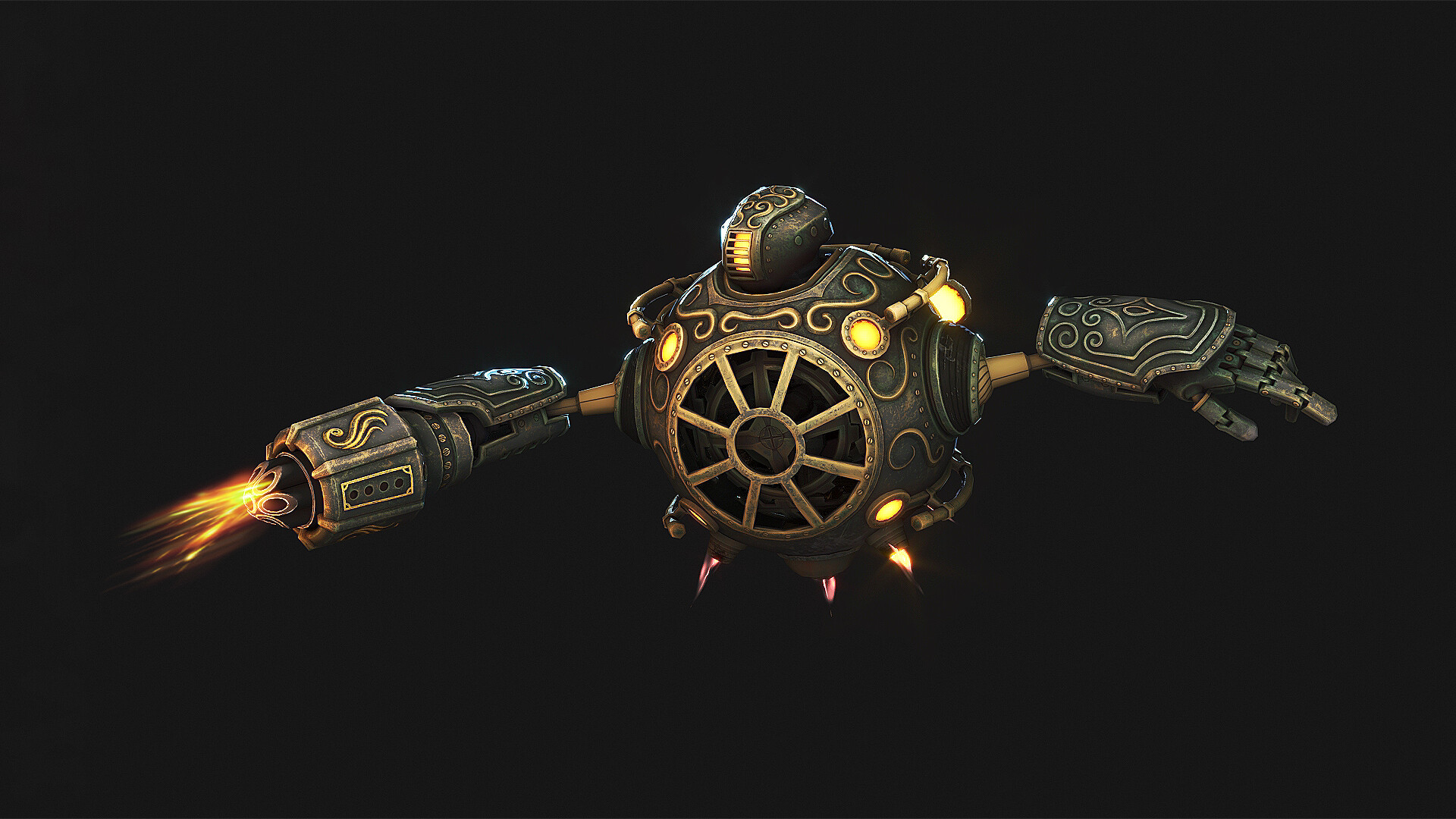 Viktor Strife - Steampunk Stylized Mech