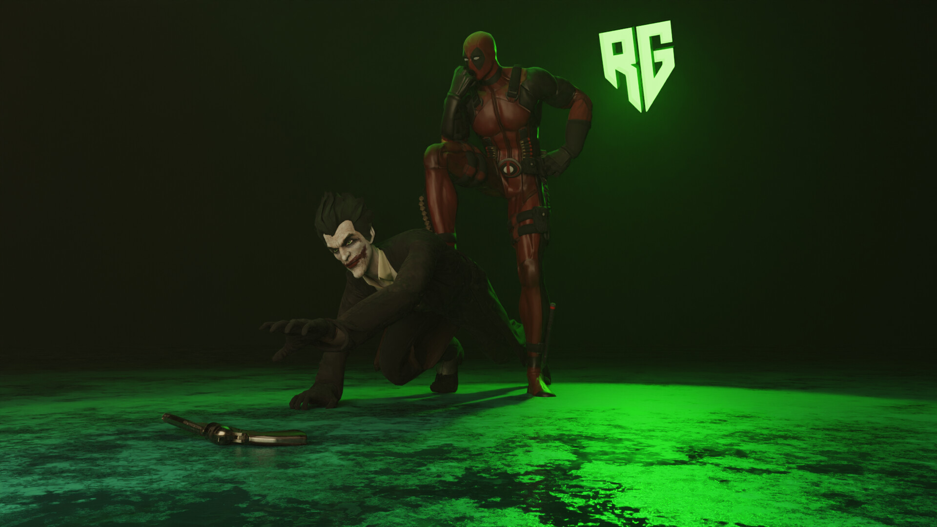 ArtStation DeadPool VS Joker